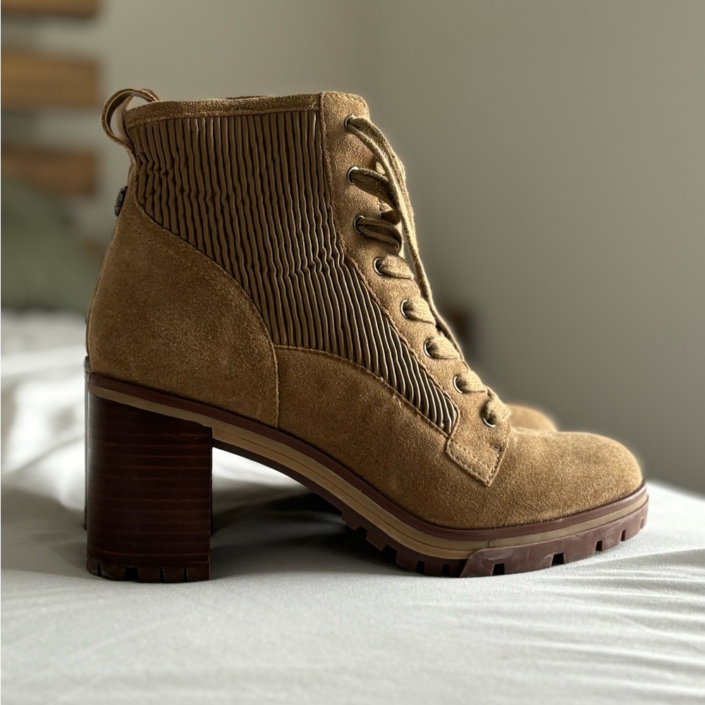 Vince Camuto suede lace up bootie